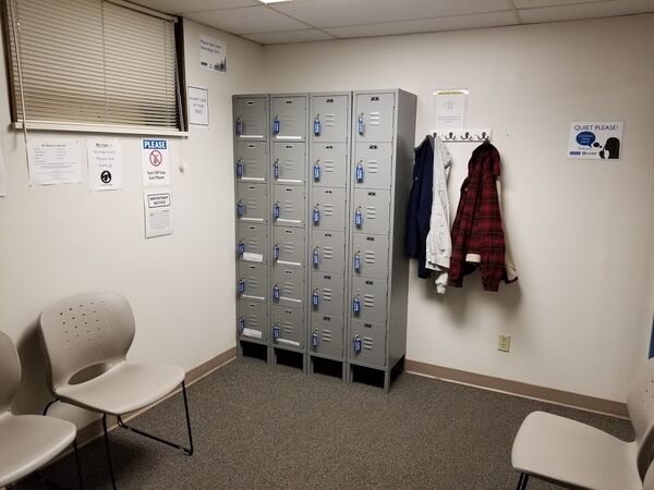 Secure lockers for personal belongings